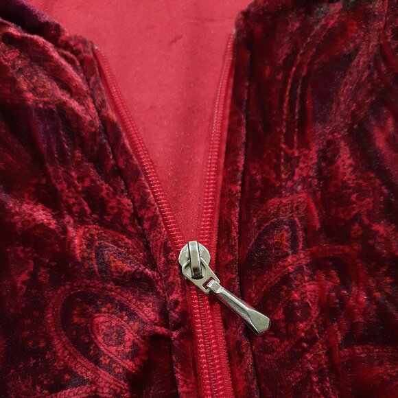 Velour zipper tunic length hoodie - Unity World Wear - Picture 7 of 12